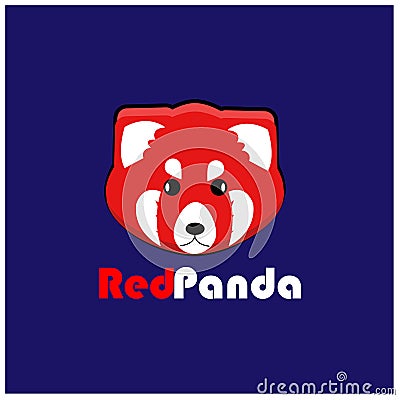 Vector illustration of a red panda head. Great for logos Vector Illustration
