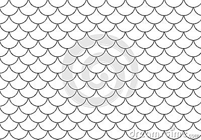 Vector illustration of a retro half circles seamless pattern background. Vector Illustration