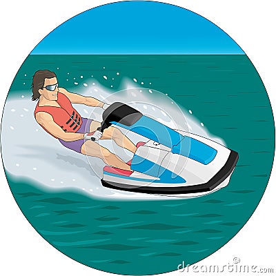 Personal Watercraft Vector Illustration Vector Illustration