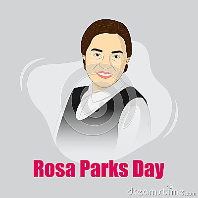 Vector illustration for Rosa Parks day , an American activist Vector Illustration