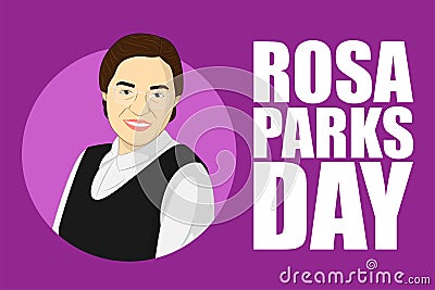 Vector illustration for Rosa Parks day , an American activist Vector Illustration