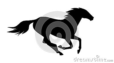 Vector illustration of running horse.eps file. Vector Illustration
