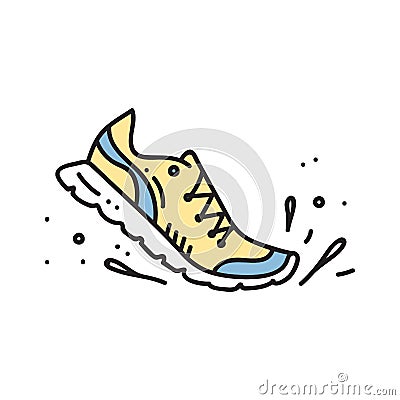 Vector illustration of running shoe Vector Illustration