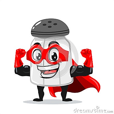 Vector illustration of salt shaker mascot or character Vector Illustration