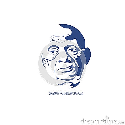 Vector Illustration of Sardar Vallabhbhai Patel, the Iron man of India during independence 1947 Vector Illustration