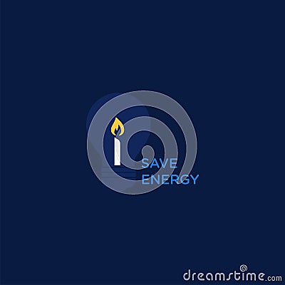 Vector illustration about save energy Vector Illustration