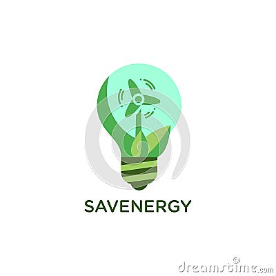 Vector illustration about save energy Vector Illustration