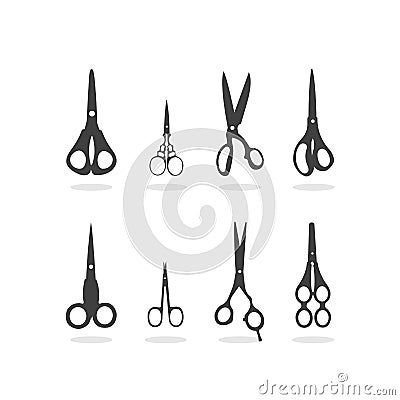 Vector Illustration Scissors Silhouette Vector Illustration