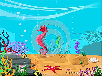 Vector illustration of the seabed Vector Illustration