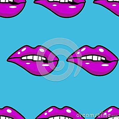 Lips pattern Vector Illustration