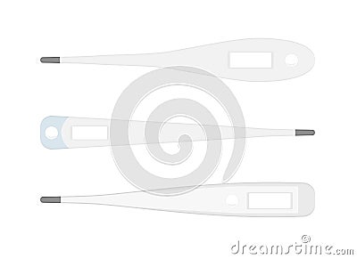 A set of electronic thermometers for measuring body temperature Vector Illustration