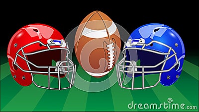 Vector illustration. Set of sport equipment. American football. Vector Illustration