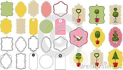 Set of tag forms Vector Illustration