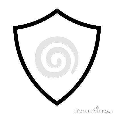 Shield Line Icon Vector Illustration