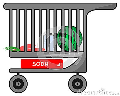 Vector Illustration of a Shopping Cart Vector Illustration