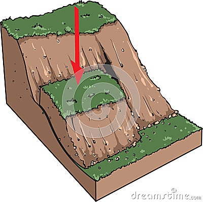 Landslide Vector Illustration