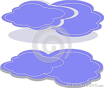 Vector illustration of simple cloud shaped Vector Illustration