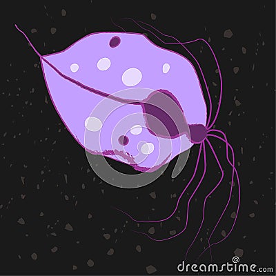 Vector illustration of single-celled eukaryote Parabasalia, Protozoa Vector Illustration