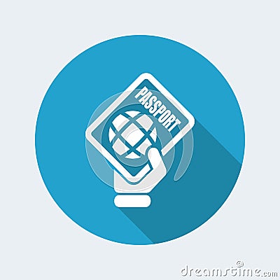 Passport icon Vector Illustration