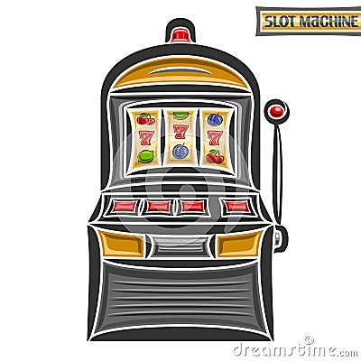 Vector illustration of Slot Machine Vector Illustration