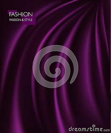 Vector illustration of smooth elegant luxury purple silk or satin texture. Can be used as background Vector Illustration