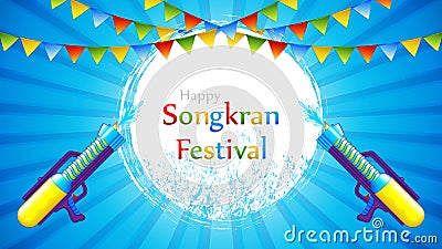 Songkran festival Vector Illustration