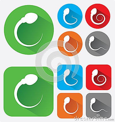 Vector illustration of sperm icon design Vector Illustration