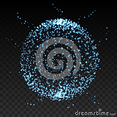 Vector Illustration. The Sphere Consisting of Points. 3D Grid Design. Networks Globe. Technology Concept. Vector Illustration