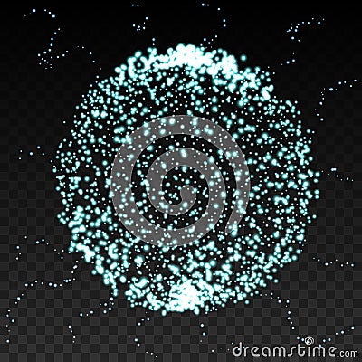 Vector Illustration. The Sphere Consisting of Points. 3D Grid Design. Networks Globe. Technology Concept. Vector Illustration