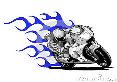 Vector illustration Sport superbike motorcycle with struments Vector Illustration