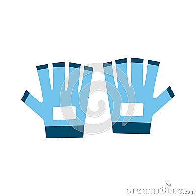 Vector illustration of sports gloves for the gym. Sports gloves in cartoon style. Casual fashion banner Cartoon Illustration