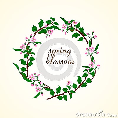 Vector illustration of spring blossom Cartoon Illustration