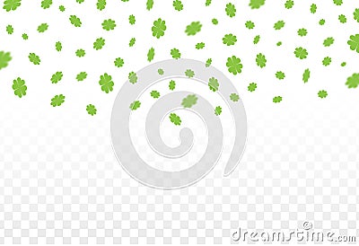 Vector Illustration of a St. Patrick`s Day green clover leaves Vector Illustration