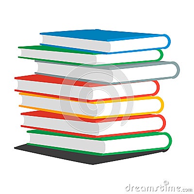 Vector illustration of stack books or magazines Vector Illustration