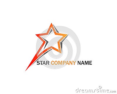 Star Logo Template Vector Illustration - Abstract Five sided Star Company Logotype Vector Illustration