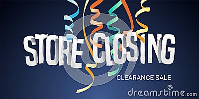 Vector illustration for store closing event Vector Illustration