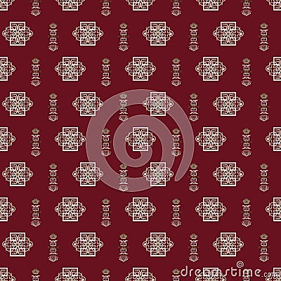 ORNATE PATTERN WITH TRADITIONAL ELEMENTS Stock Photo