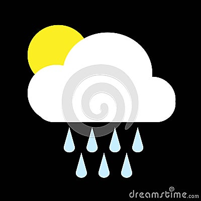 Vector illustration with the sun gone behind a cloud Vector Illustration