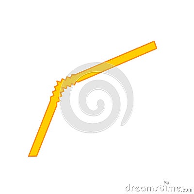 Vector illustration of the swizzle stick yellow Vector Illustration