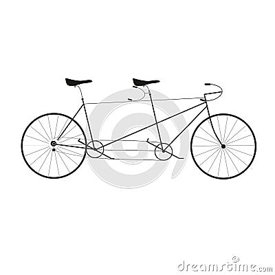 Vector illustration tandem bike. Vector Illustration