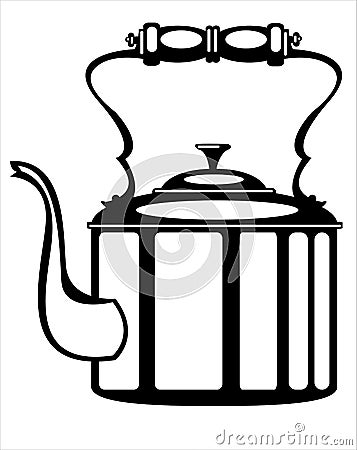 Vector illustration teapot on white Vector Illustration