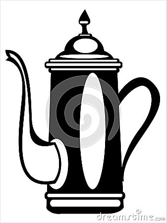 Vector illustration teapot on white Vector Illustration