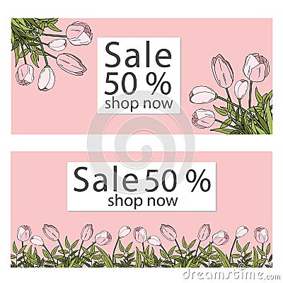 Vector illustration template. sale banners collection for social media banners, web design, shopping on-line, posters, email and Vector Illustration