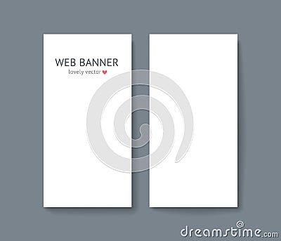 Vector illustration template set of vertical web banner Vector Illustration