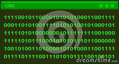 vector illustration terminal cmd binary code Vector Illustration