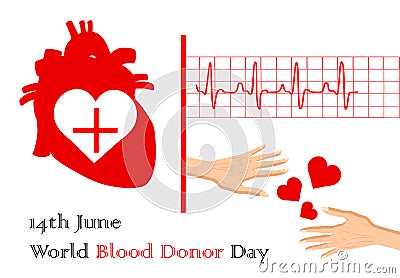 Vector Illustration for 14th June, blood donor day Vector Illustration