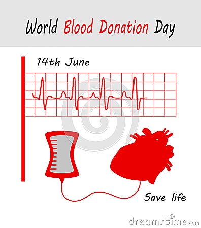Vector Illustration for 14th June, blood donor day Vector Illustration