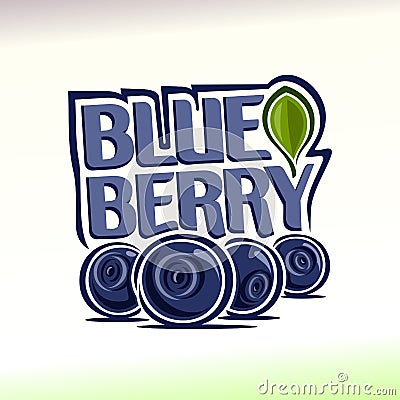 Vector illustration on the theme of blueberry Vector Illustration