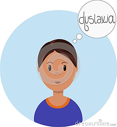 Vector illustration on the theme of dyslexia Vector Illustration