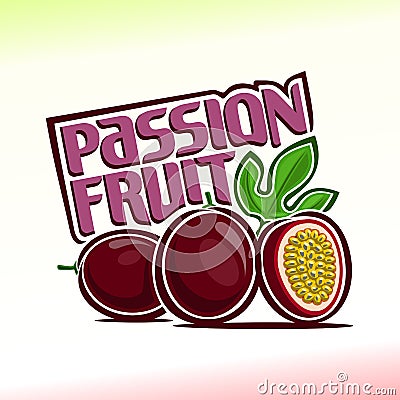 Vector illustration on the theme of passion fruit Vector Illustration